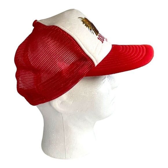 Vintage The Everett Bank Anniversary 1885-1985 Red Hat Trucker Mesh Back S Brand - Picture 5 of 6